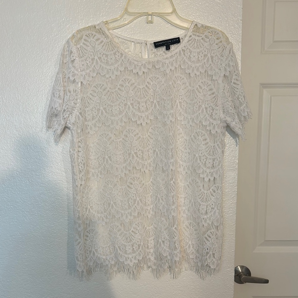 Generation Love Elegant White Lace Top